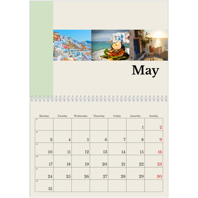 A4 Double Photo Calendar — Sights of the world [May]