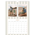 A3 photo calendars — Script and stripes [March]