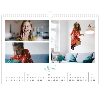 A3 Photo Calendar — Hello world [April]