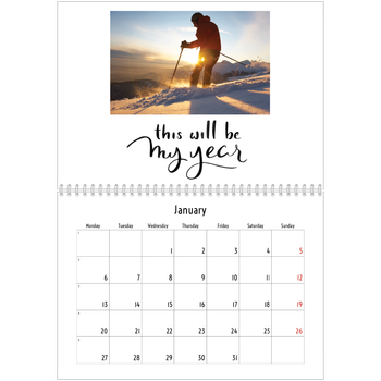 A4 Double Photo Calendar — Quotes