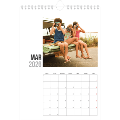 A4 Photo Calendar — Abbreviated text [March]