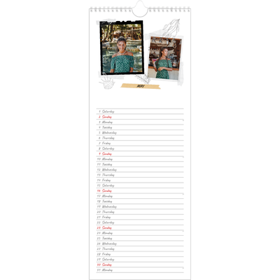 Slim Calendar  — Scrapbook flair [May]