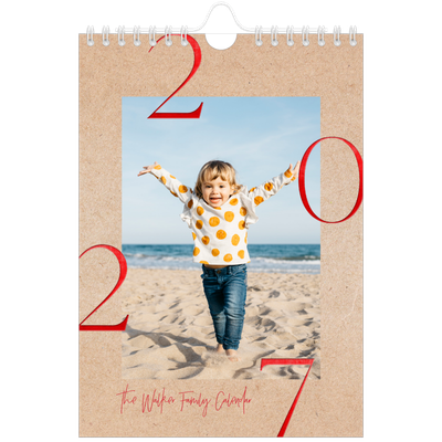 A5 Photo Calendar — Pops of red [cover]