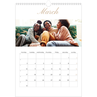 A3 photo calendars — Photo strip boxes [March]
