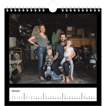 Square Photo Calendar — Black margin