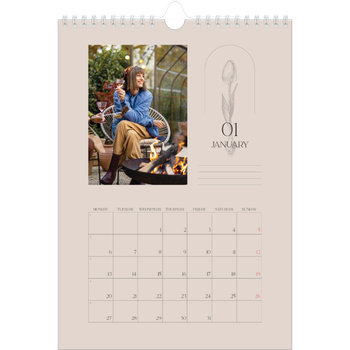 A4 Photo Calendar — Simple botanical