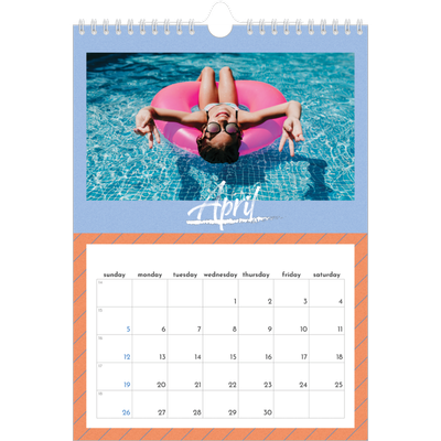 A4 Photo Calendar — Colour and pattern [April]