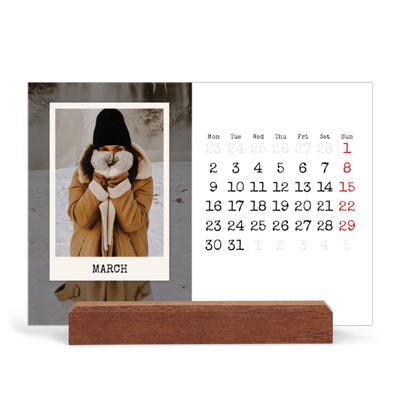 Easel Desk Calendar Landscape  — The portrait edit [March]