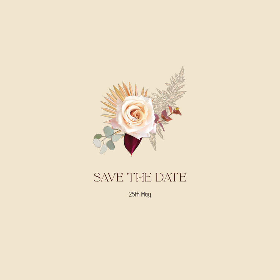Save the date — Boho wedding