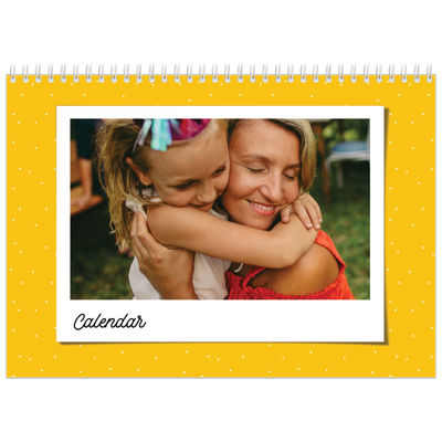 A4 Double Photo Calendar — Colour pop snapshots [cover]