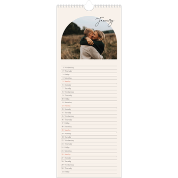 Slim Calendar (15 x 40cm) — Arch memories