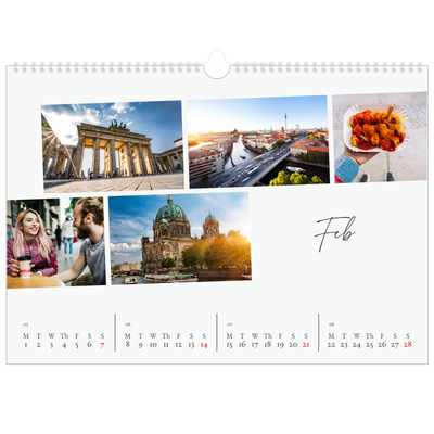 A3 Photo Calendar — City break [February]