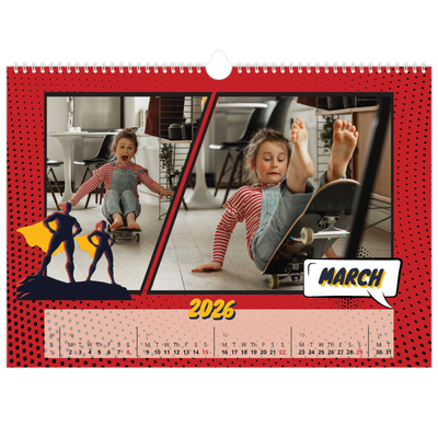 A3 Photo Calendar — Comic book [March]