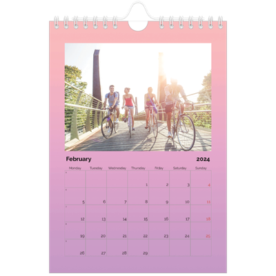 A5 Photo Calendar — Playful Pastel [February]
