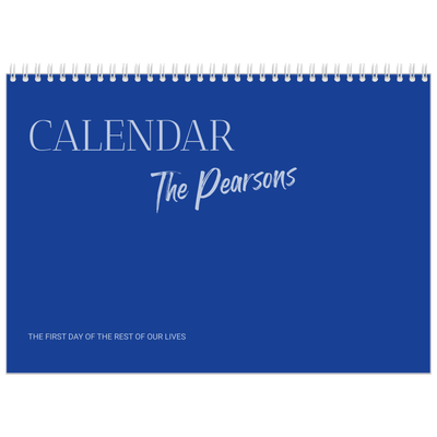 A4 Double Photo Calendar — Cobalt classic [cover]
