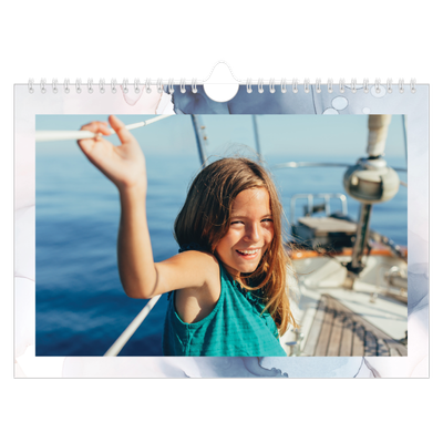 A4 Landscape Photo Calendar — Paper marbling [cover]