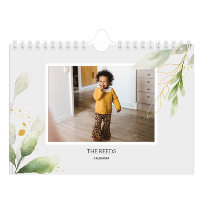 A5 Landscape Photo Calendar — Floral splash [cover]