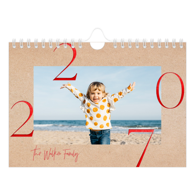 A5 Landscape Photo Calendar — Pops of red [cover]