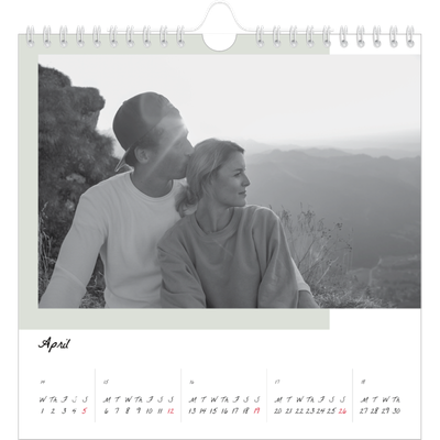 Square calendars  — Colour screens [April]
