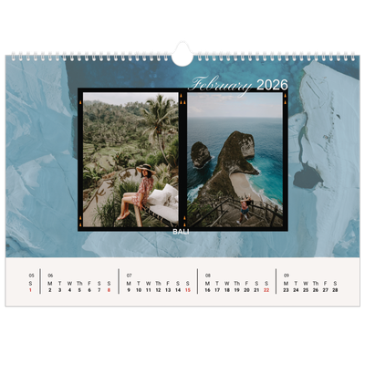 A3 Photo Calendar — Adventure wanderlust [February]