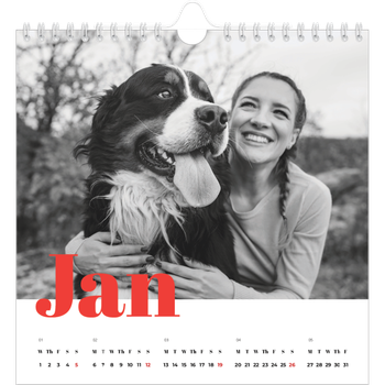 Square Photo Calendar — A bold year