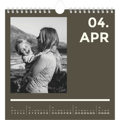 Square calendars  — Contemporary bold [April]