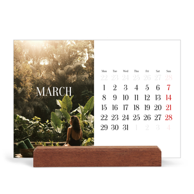 Easel Desk Calendar Landscape  — Endless escape [March]