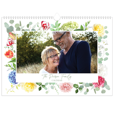 A3 Photo Calendar — Traditional flowers [cover]