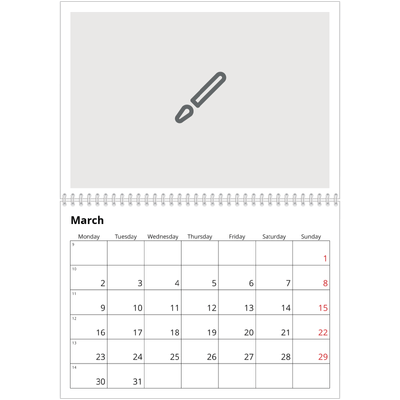 A4 Double Photo Calendar — Design your own product [March]