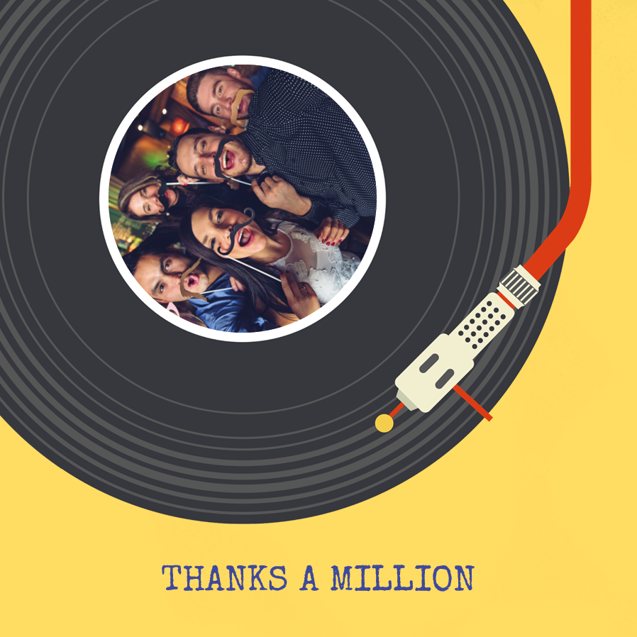 Thank you cards — 80s party