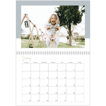 A4 Double Photo Calendar — Earthy frames