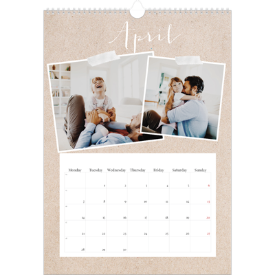 A4 Photo Calendar — Scrapbook calendar [April]