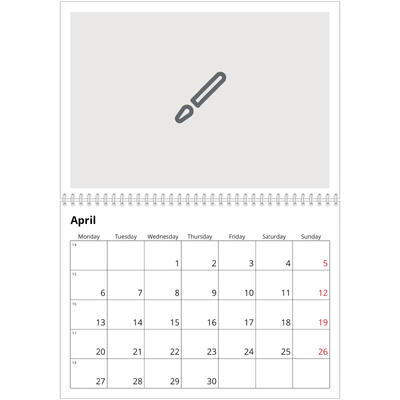 A4 Double Photo Calendar — Design your own product [April]