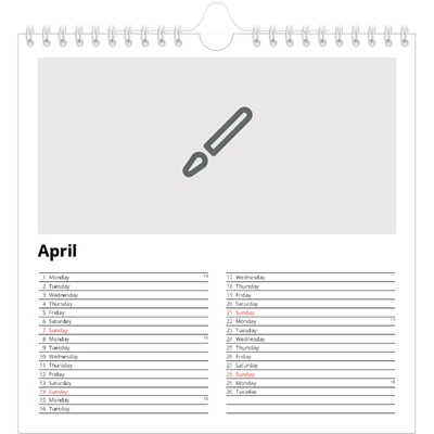 Square calendars  — Design your own product [April]