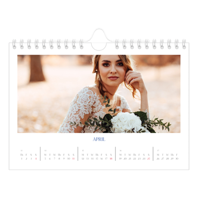 A5 Landscape Photo Calendar — Cobalt classic [April]