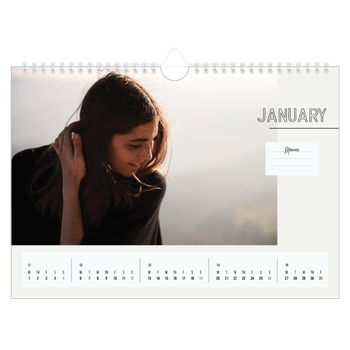 A4 Landscape Photo Calendar — Note to self