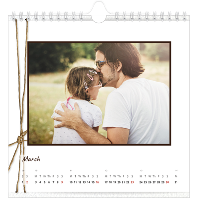 Square calendars  — Floral giftwrap [March]