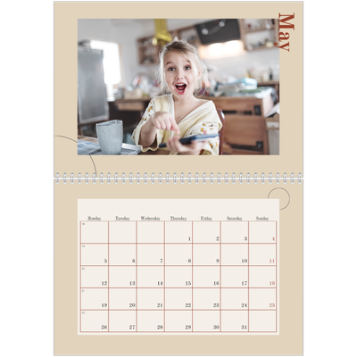A4 Double Photo Calendar — Asymmetrical text [cover]
