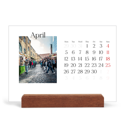 Easel Desk Calendar Landscape  — My travelogue [April]