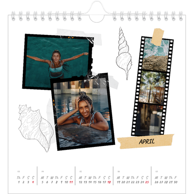 Square calendars  — Scrapbook flair [April]