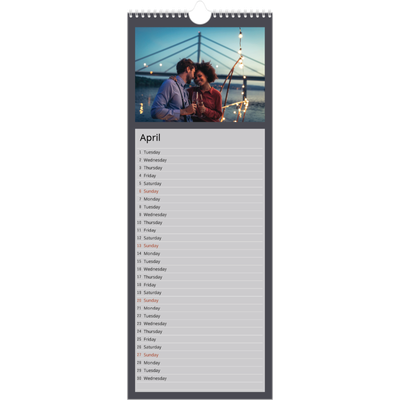 Slim Calendar  — Colour my world [April]