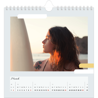 Square calendars  — Muted tones [March]