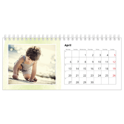 Desk calendars — Watercolour backgrounds [April]