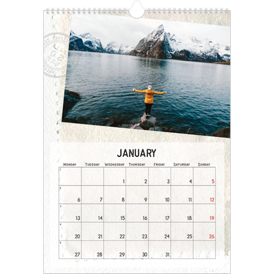 A3 photo calendars — Parts unknown [January]