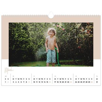 A3 Photo Calendar — Earthy frames [March]