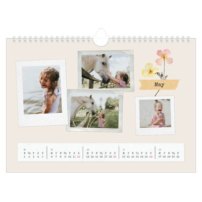 A4 Landscape Photo Calendar — Vintage scrapbooking [cover]