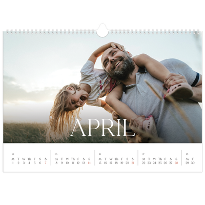 A3 Photo Calendar — Twelve big months [April]