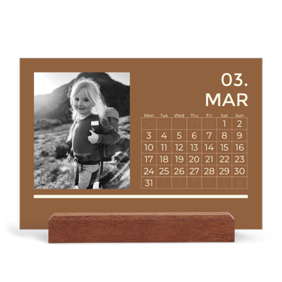Easel Desk Calendar Landscape  — Contemporary bold [March]