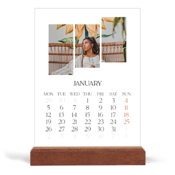 Easel Desk Calendar Portrait — Travel mosaics