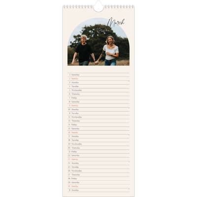 Slim Calendar  — Arch memories [March]